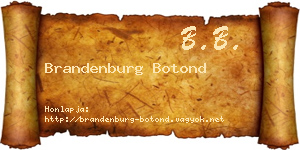 Brandenburg Botond névjegykártya